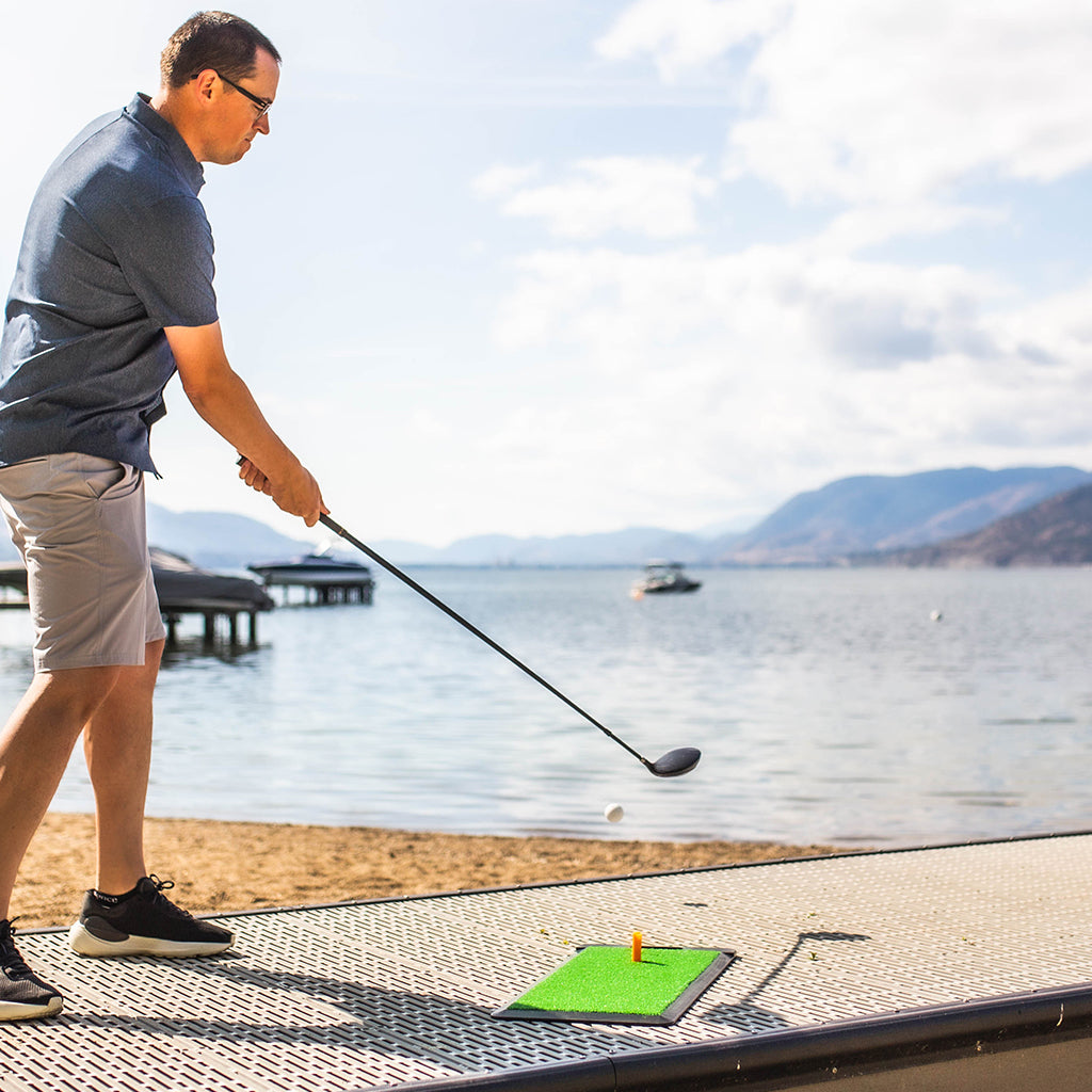 Ready to have fun with our water dissolving golf balls? Make sure you purchase a golf practice mat so you can tee up anywhere!