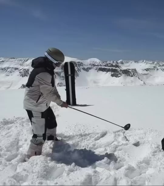 Load video: A customer hits BGB Biodegradable Golf Balls into a vast mountain range in Colorado